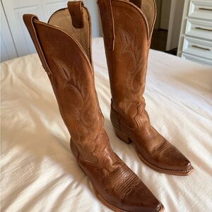 Freebird Brown Leather Heeled Boots